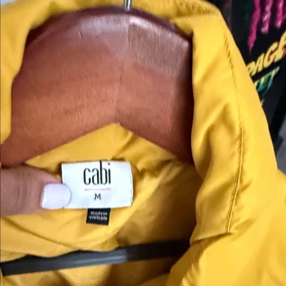 CAbi Mustard Yellow Women's Puffer Jacket - Picture 2 of 4